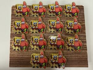 14 Pc SpongeBob And Patrick Acrylic Flatbacks